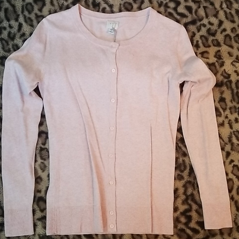 Blush button down cardigan